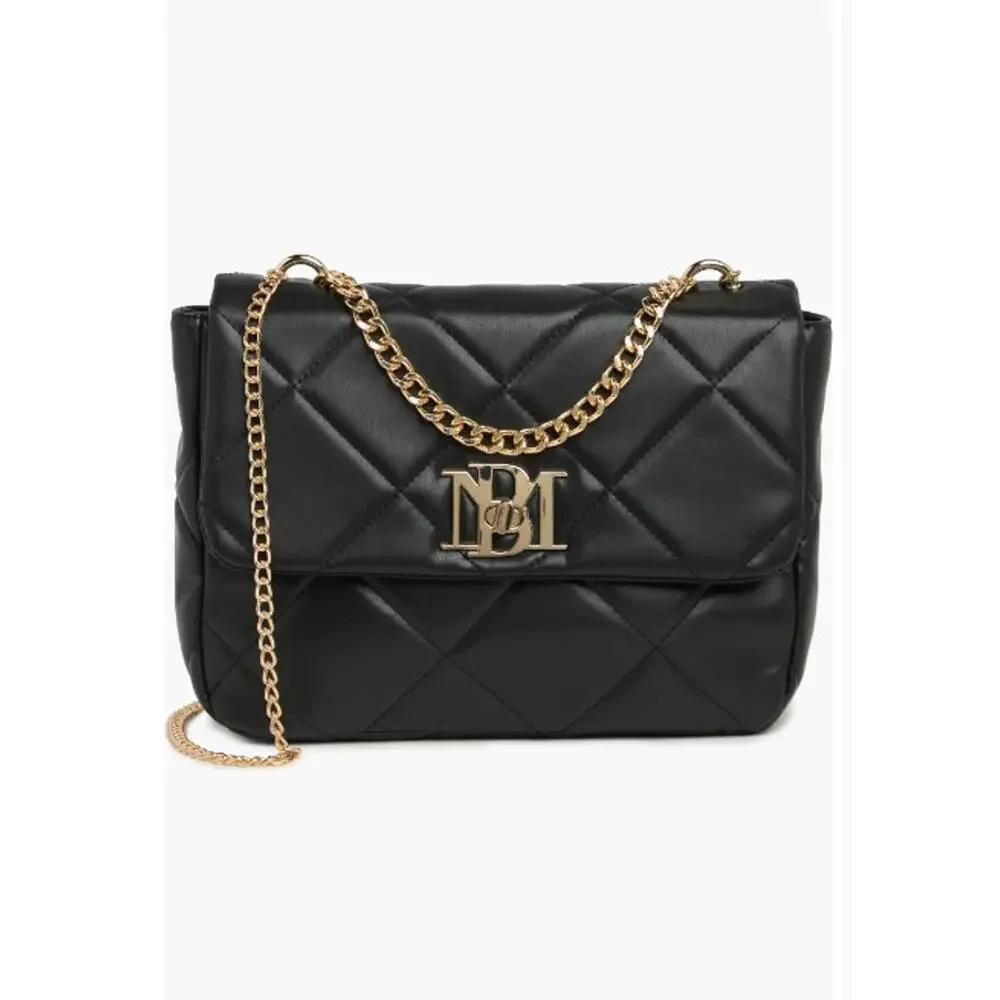 Badgley Mischka black diamond quilted crossbody bag